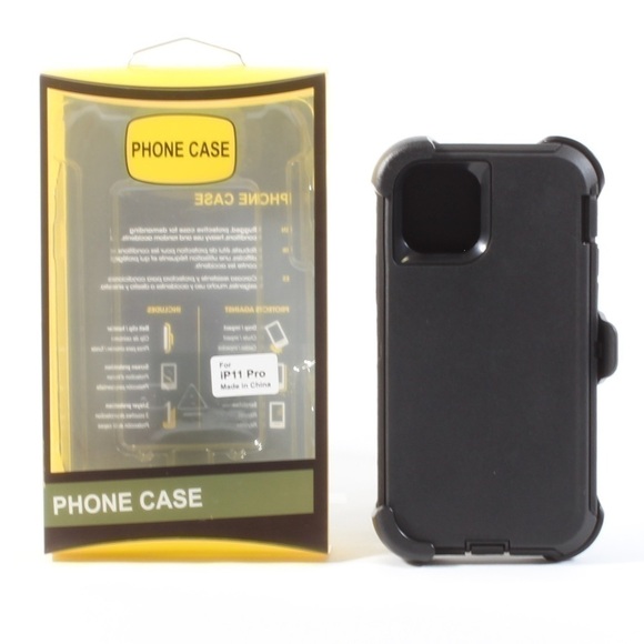 Iphone 11 Pro Hybrid Defender Case Cover Black NEW - Picture 1 of 5